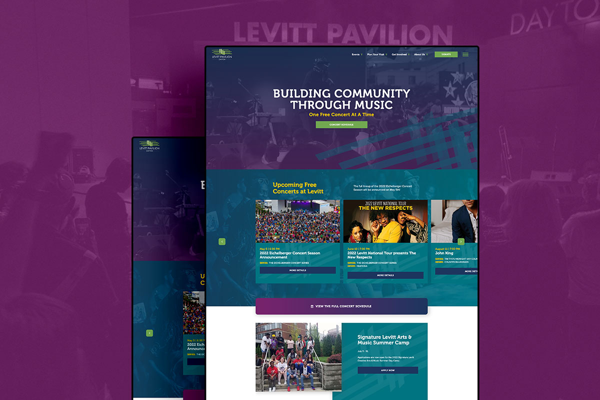 Levitt Pavilion website showcase